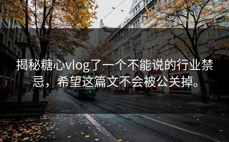 揭秘糖心vlog了一个不能说的行业禁忌,希望这篇文不会被公关掉。 揭秘糖心vlog了一个不能说的行业禁忌,希望这篇文不会被公关掉。