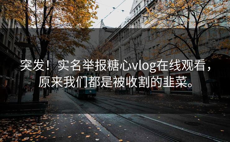 突发!实名举报糖心vlog在线观看,原来我们都是被收割的韭菜。 突发!实名举报糖心vlog在线观看,原来我们都是被收割的韭菜。
